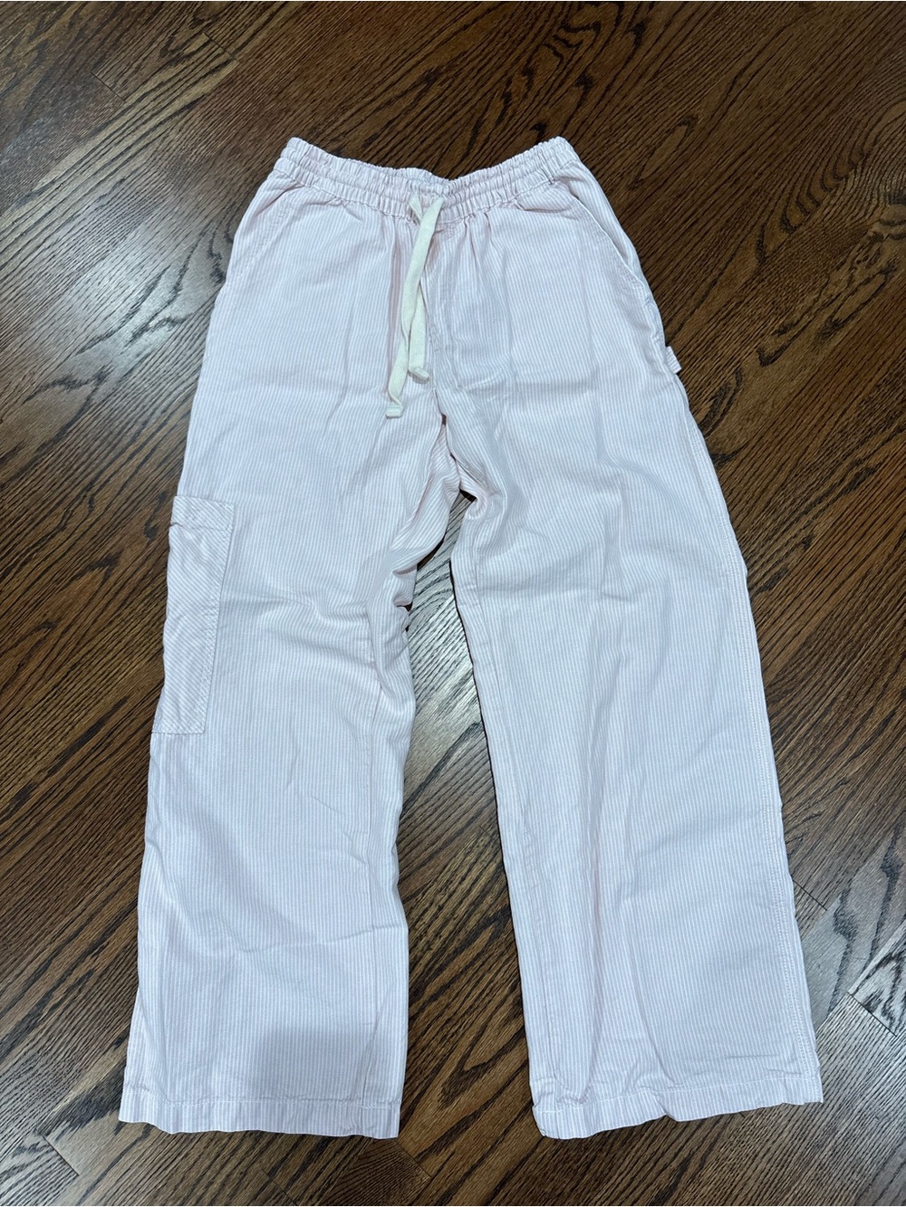 Pink and white stripe pants